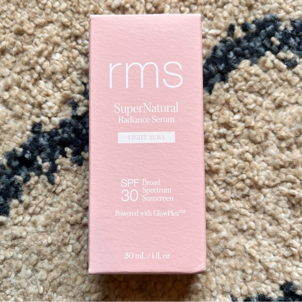 RMS SuperNatural Radiance Serum SPF 30 Broad Spectrum Sunscreen Light Aura NIB